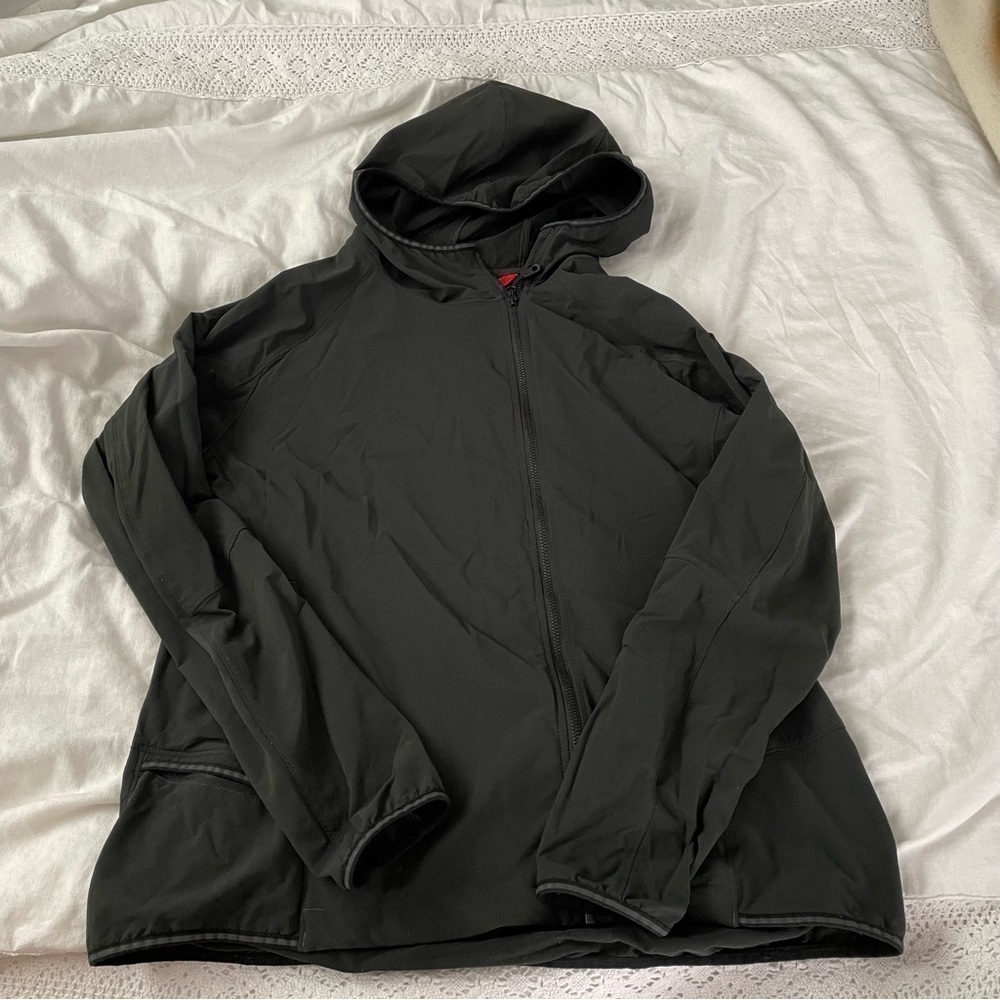 Mountain Hardwear LARGE Men's Stretchy Full Zip Hoodie Black